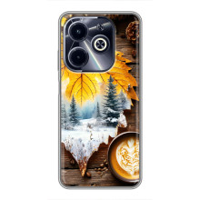 Чохол з унікальним дизайном 'Осінь з кавою' для Infinix Hot 40i – Осінньо-зимове кава