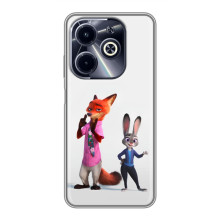 Силіконовий чохол з принтом Зоотрополіс для Infinix Hot 40i – Джуді і Нік