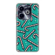 Силіконовий бампер на різдво для Infinix Hot 40i (Льодяники)