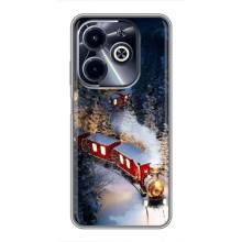Силіконовий бампер на різдво для Infinix Hot 40i (Потяг)