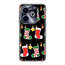 Силіконовий бампер на різдво для Infinix Hot 40i (Різдвяні подарунки)
