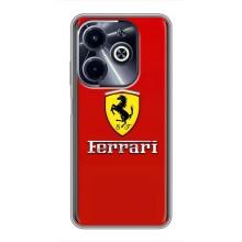 Силиконовый бампер с картинкой машины на Infinix Hot 40i – Ferrari Logo