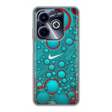 Силиконовый Чехол на Infinix Hot 40i с картинкой Nike (Найк зеленый)