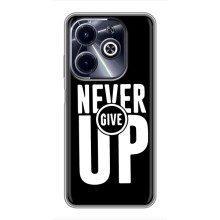 Силиконовый Чехол на Infinix Hot 40i с картинкой Nike – Never Give UP