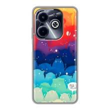 Силиконовый чехол с котиком для Infinix Hot 40i – Mew