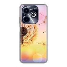 Силиконовый Чехол с одуванчиками на Infinix Hot 40i – Цветок-одуванчик