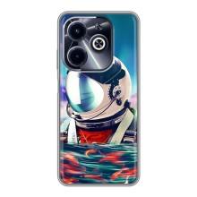 Силіконовый Чохол з принтом "Космонавти" на Infinix Hot 40i – Космонавт у воді