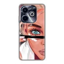 Силіконовый Чохол на Infinix Hot 40i з картинкой Модных девушек (Дівчина та вії)