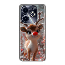 Яскравий чохол для Infinix Hot 40i з Зимові Оленята
