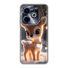 Яскравий чохол для Infinix Hot 40i з Зимові Оленята – Оленятко