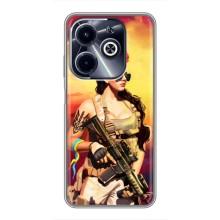 ЗСУ Чехлы (TPU) для Infinix Hot 40i – Женщина солдат