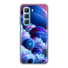 Чехлы КОСМОС для Infinix Hot 50 5G – Синие планеты