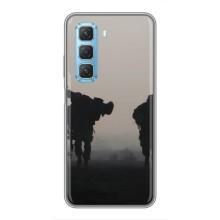 Чехлы на военную тематику для Infinix Hot 50 5G – Бой солдат