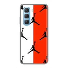 Чехлы для Infinix Hot 50 5G - с картинкой JORDAN (AlphaPrint) (Лого Джордан)