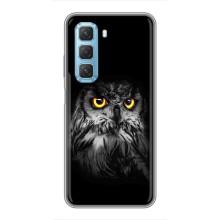 Чехлы с принтом СОВЫ для Infinix Hot 50 5G – Сова на чёрном