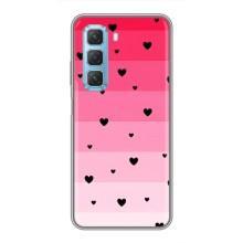 Чохли з тематикою "Маленькі Сердчеки" на Infinix Hot 50 5G (Чорні сердечка)