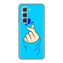Чехлы (Знак сердечка) на Infinix Hot 50 5G – Сердце на синем