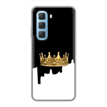 Чохол (Корона на чорному фоні) для Ініфінікс Хот 50 5G – Золота корона