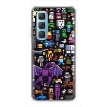 Чехол майнкрафт для Infinix Hot 50 5G – Все персонажи