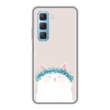 Чохол на тематику: Коти для Infinix Hot 50 5G – Білий котик