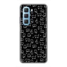 Чохол на тематику: Коти для Infinix Hot 50 5G – Котики на чорному