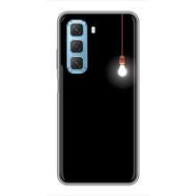 Чехол с картинками на черном фоне для Infinix Hot 50 5G – Лампочка