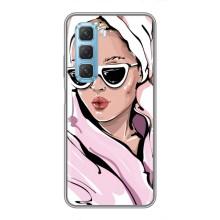 Чехол с картинкой Модные Девчонки Infinix Hot 50 5G – Девушка в халате