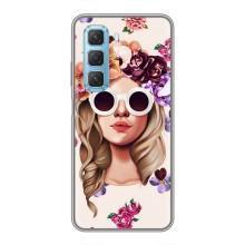 Чехол с картинкой Модные Девчонки Infinix Hot 50 5G – Девушка в очках