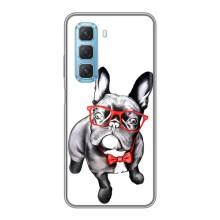 Бампер для Infinix Hot 50 5G с картинкой "Песики" (В очках)