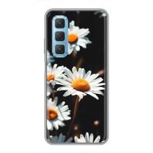 Чехол с ромашками на Infinix Hot 50 5G – Белые ромашки