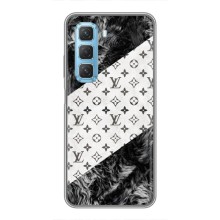 Чохол Стиль Louis Vuitton на Infinix Hot 50 5G – LV на білому