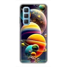 Чехол (ТПУ) с планетами на Infinix Hot 50 5G – Солнечна система