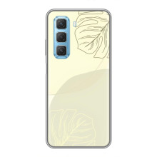 Чохол квітковий дизайн для Infinix Hot 50 5G – Зелений фон