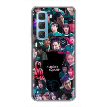 Чохол Гра в кальмара для Infinix Hot 50 5G – Колаж гра кальмара