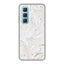 Мраморный чехол на Infinix Hot 50 5G (VPrint) (Белый мрамор)