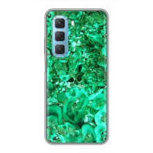 Мраморный чехол на Infinix Hot 50 5G (VPrint) (Салатный Мрамор)