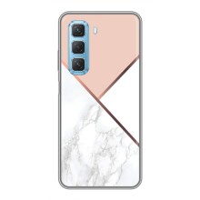 Мраморный чехол на Infinix Hot 50 5G (VPrint) (Тройной мрамор)