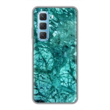 Мраморный чехол на Infinix Hot 50 5G (VPrint) (Зеленый мрамор)