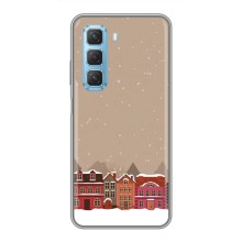 Новогодние, Праздничные Чехлы для Infinix Hot 50 5G - 2024 год (Зимний город)