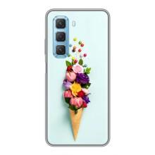 Чохли з тематикою "КВІТИ" на Infinix Hot 50 5G (Квітка-морозиво)