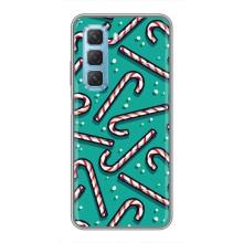 Силиконовый бампер на рождество для Infinix Hot 50 5G (Леденцы)