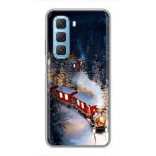 Силиконовый бампер на рождество для Infinix Hot 50 5G (Поезд)