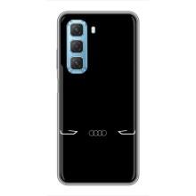 Силиконовый бампер с картинкой машины на Infinix Hot 50 5G (Силует Audi)