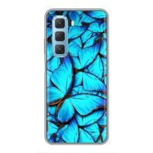 Силиконовый бампер с картинкой животных для Infinix Hot 50 5G (Крылья бабочек)