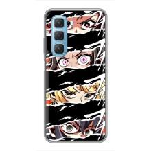 Силіконові чохлі з очіма Anime для Ініфінікс Хот 50 5G – Очі на чорному