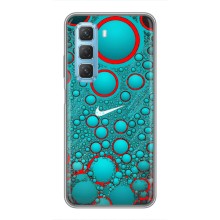 Силиконовый Чехол на Infinix Hot 50 5G с картинкой Nike (Найк зеленый)