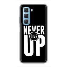 Силиконовый Чехол на Infinix Hot 50 5G с картинкой Nike – Never Give UP