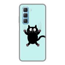 Силіконовий чохол з котиком для Infinix Hot 50 5G (Падаючий кіт)