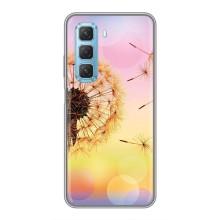 Силиконовый Чехол с одуванчиками на Infinix Hot 50 5G – Цветок-одуванчик