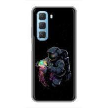 Силиконовый Чехол с принтом "Космонавты" на Infinix Hot 50 5G – В руках земля